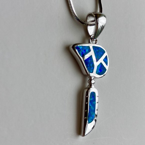 Sterling Silver American Indian Bear Fetish with Opal Inlay - Picture 6 of 10